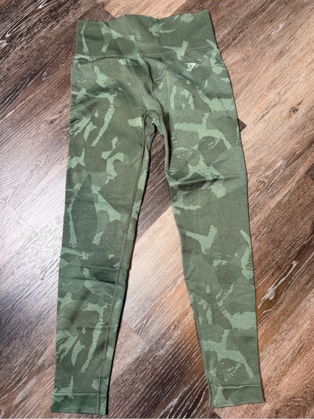 Gymshark Olive Green Camo High-Rise Leggings